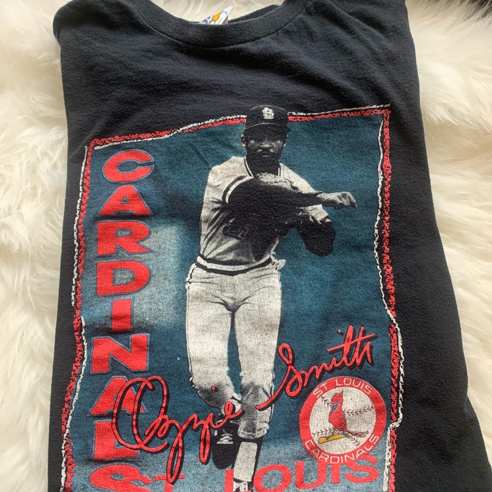 OZZIE SMITH St. Louis Cardinals 1996 Shirt Youth Large Vintage Pro Player Boys